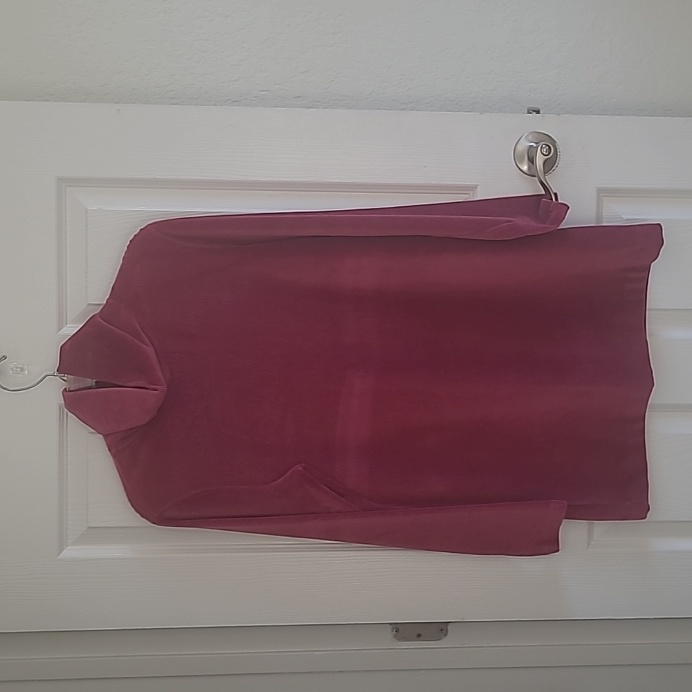 Maroon Corduroy Turtleneck Mini Dress